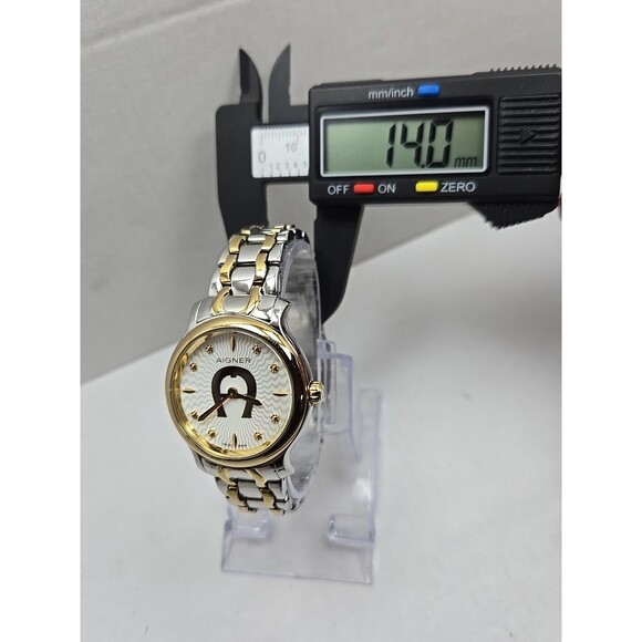 Aigner Como Swiss Made Two Tone Womens Watch Quartz New Battery Mother Of Pearl - Picture 6 of 11
